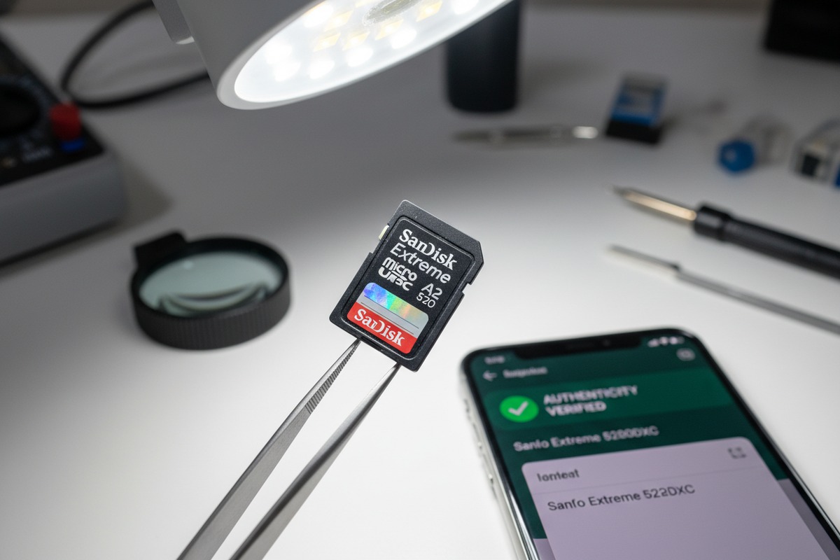Verifying genuine SanDisk A2 performance through authorized distributors and official serial number checks (ID#4)